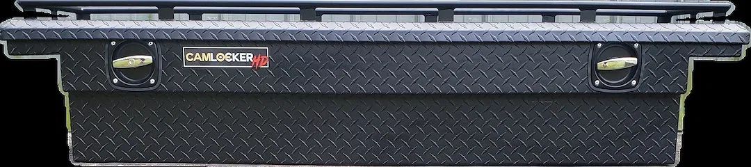 HD_S71LP_RLMB – CAMLOCKER Tool Box, Crossover Low Profile With Rails Single Lid Diamond Tread Matte Black Aluminum 71...